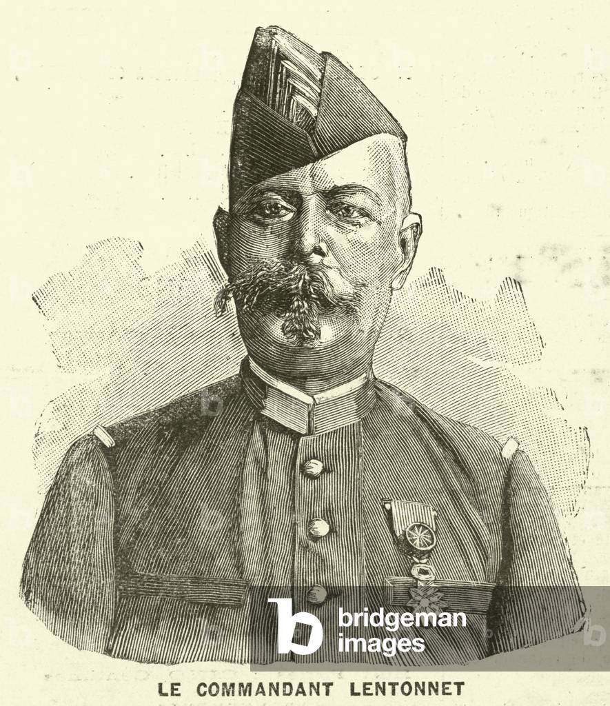 Lieutenant-Colonel Jean-Louis Lentonnet, French soldier (engraving)
