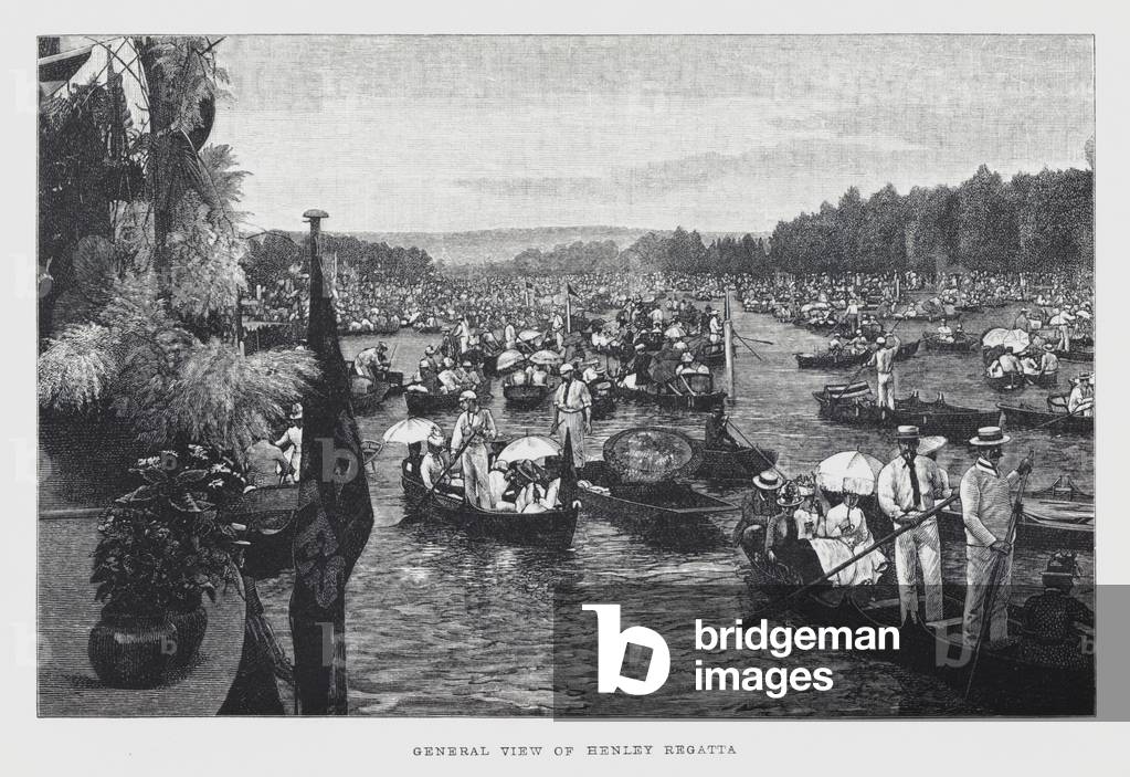 General view of Henley Regatta (engraving)