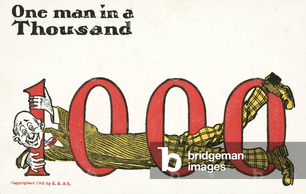 One man in a thousand (colour litho)