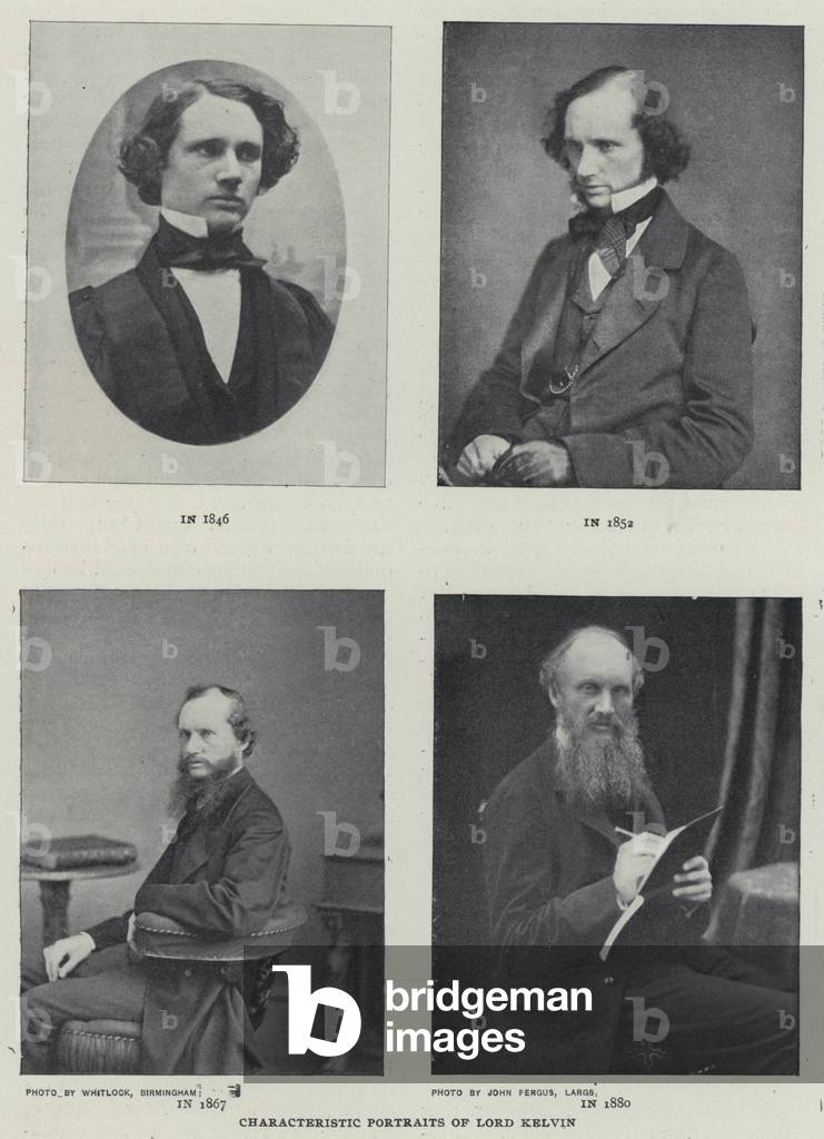 Characteristic Portraits of Lord Kelvin (b/w photo)