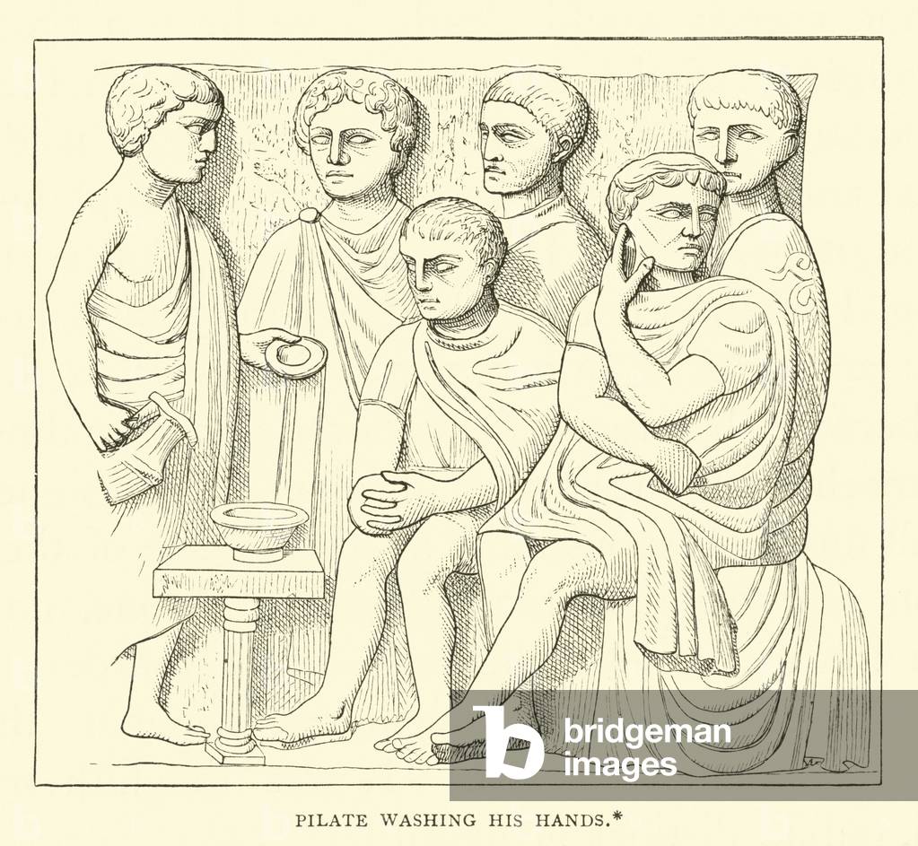 Pilate washing his hands (engraving)