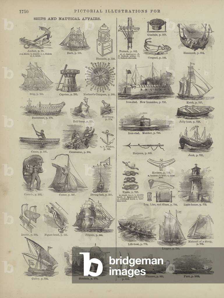 Page from Webster's Complete Dictionary (George Bell, 1877). (engraving)