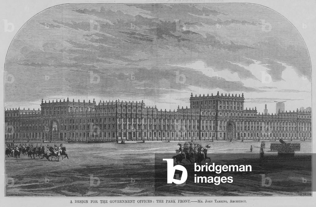 A Design for the Government Offices, the Park Front (engraving)