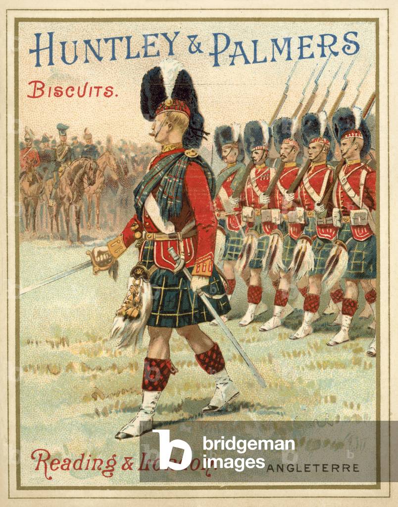 Soldiers of a Highland regiment on parade (chromolitho)