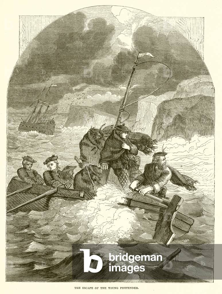The escape of the Young Pretender (engraving)