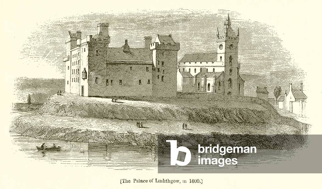 The Palace of Linlithgow, in 1600 (engraving)