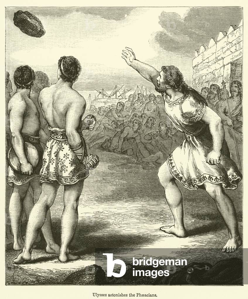 Ulysses astonishes the Phaeacians (engraving)