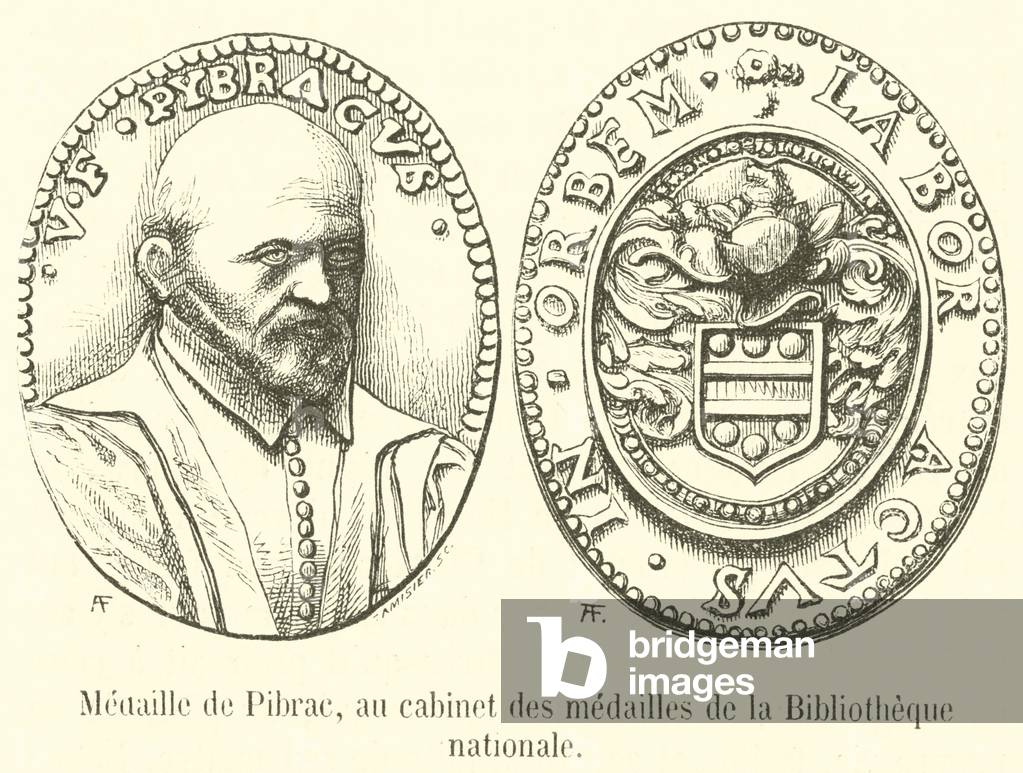 Medaille de Pibrac, au cabinet des medailles de la Bibliotheque nationale (engraving)