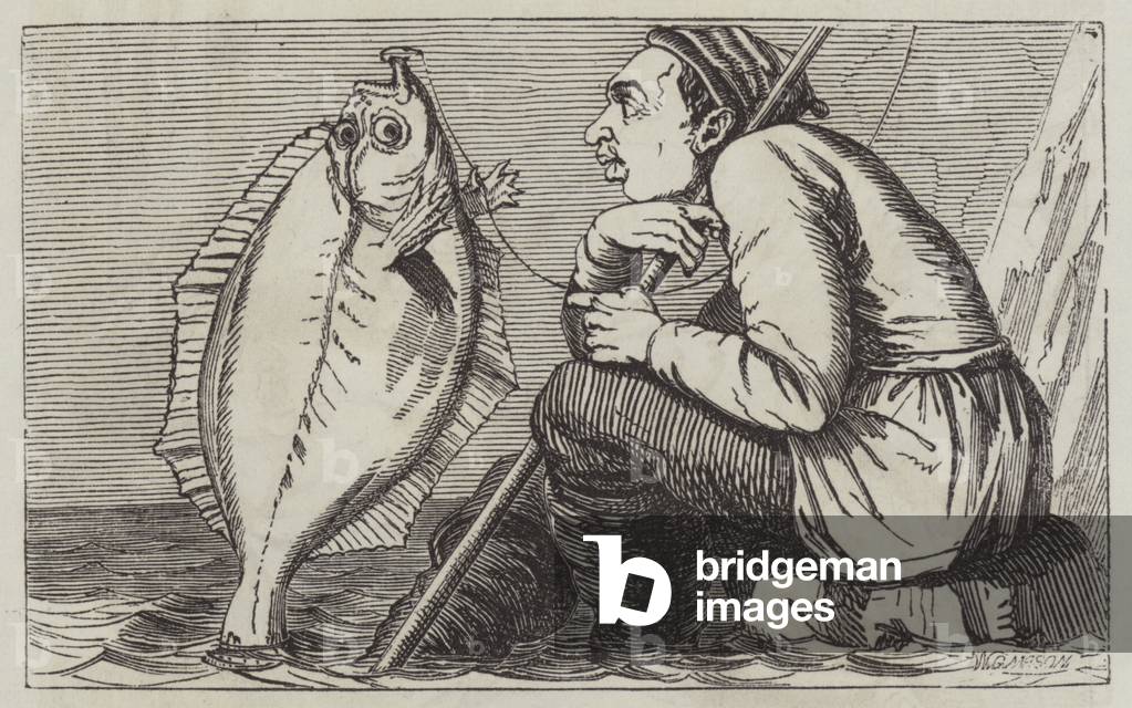 Fisherman and Flounder (engraving)
