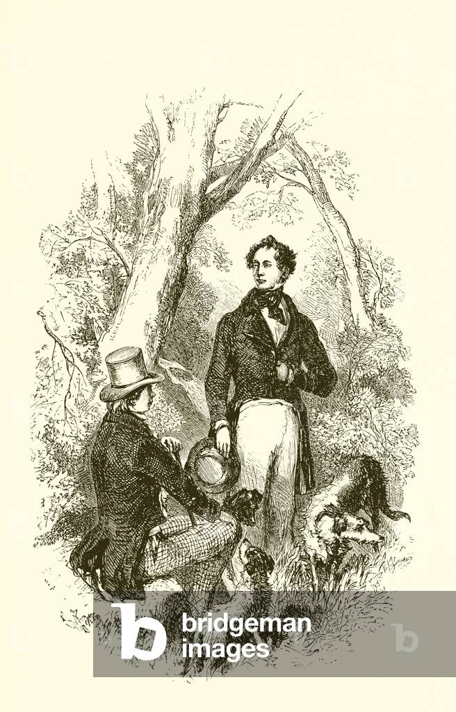 Moore and Scott in the Rhymer's Glen (engraving)