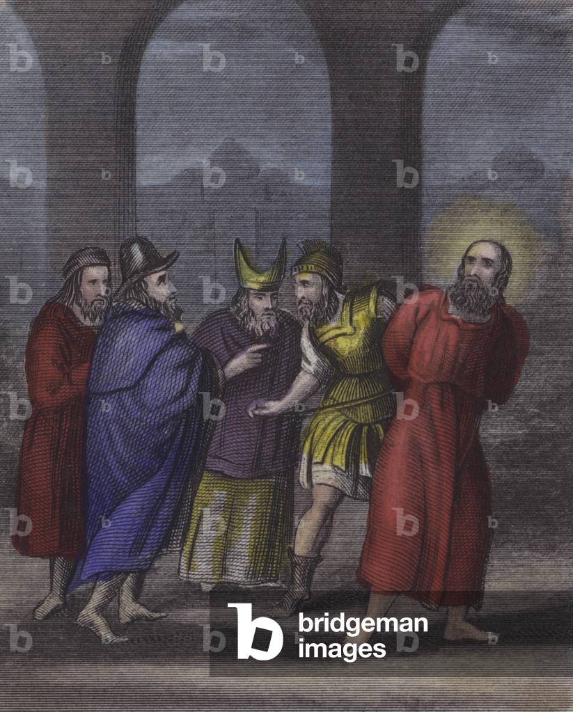 Illustration for Scripture History for the Improvement of Youth, c.1850 (coloured engraving)