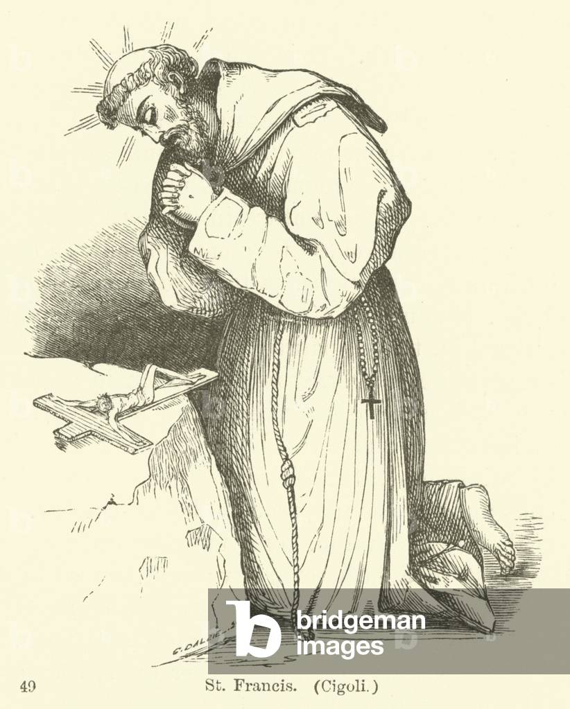 St Francis, Cigoli (engraving)