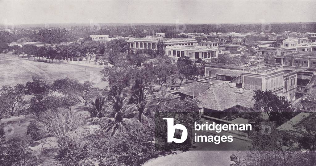 Pondicherry from the Lighthouse (b/w photo)