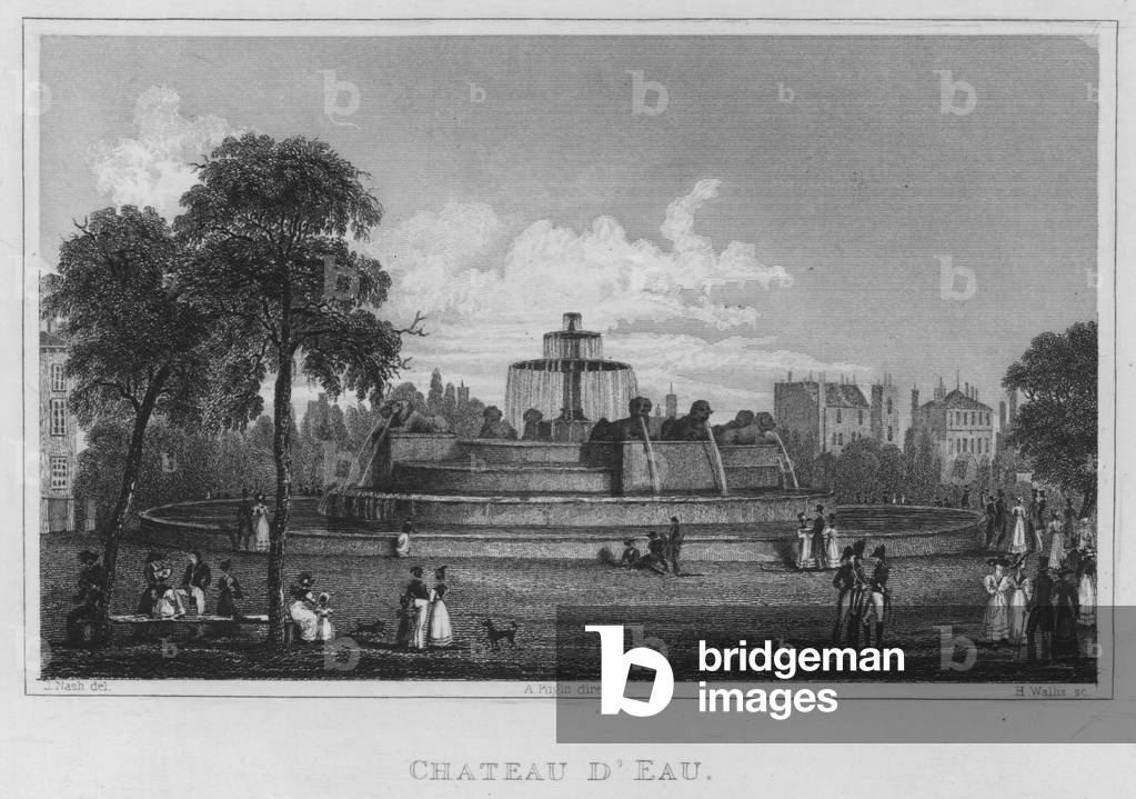 Paris, Chateau D'Eau (engraving)