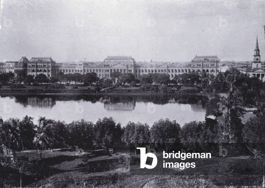 Calcutta: Dalhousie Square (b/w photo)