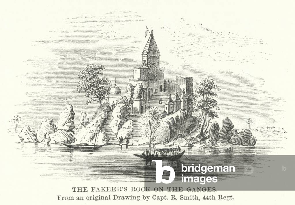 The Fakeer's Rock on the Ganges (engraving)