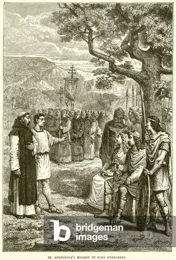 St. Augustine's Mission to King Ethelbert (engraving)