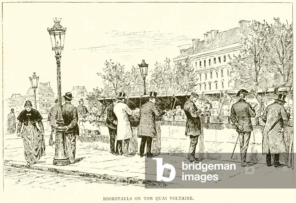 Bookstalls on the Quai Voltaire (engraving)