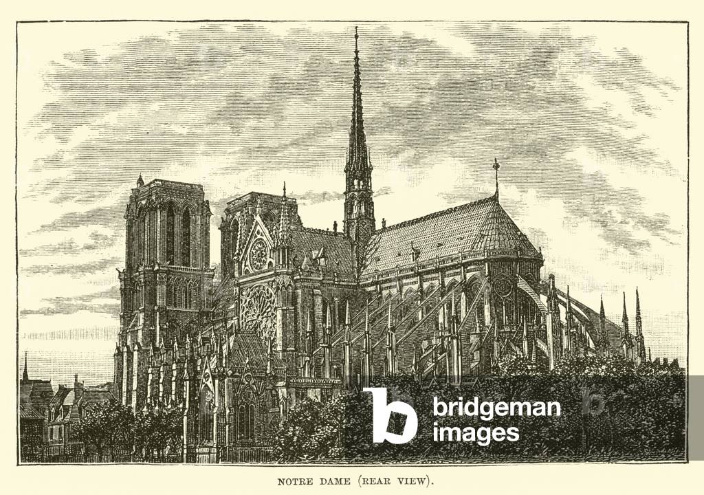 Notre Dame, rear view (engraving)