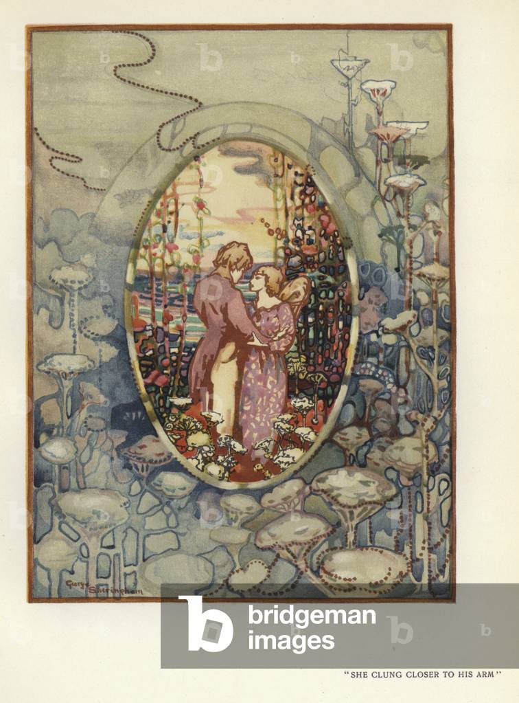Illustration for The Happy Hypocrite by Max Beerbohm (colour litho)