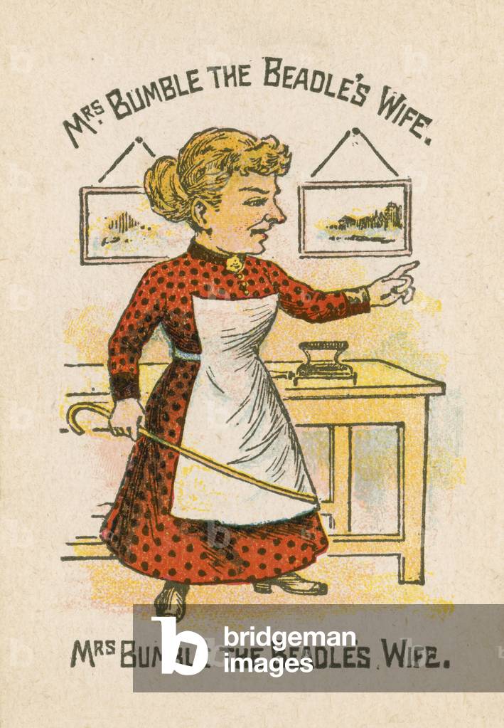 Mrs Bumble the Beadle's Wife (colour litho)