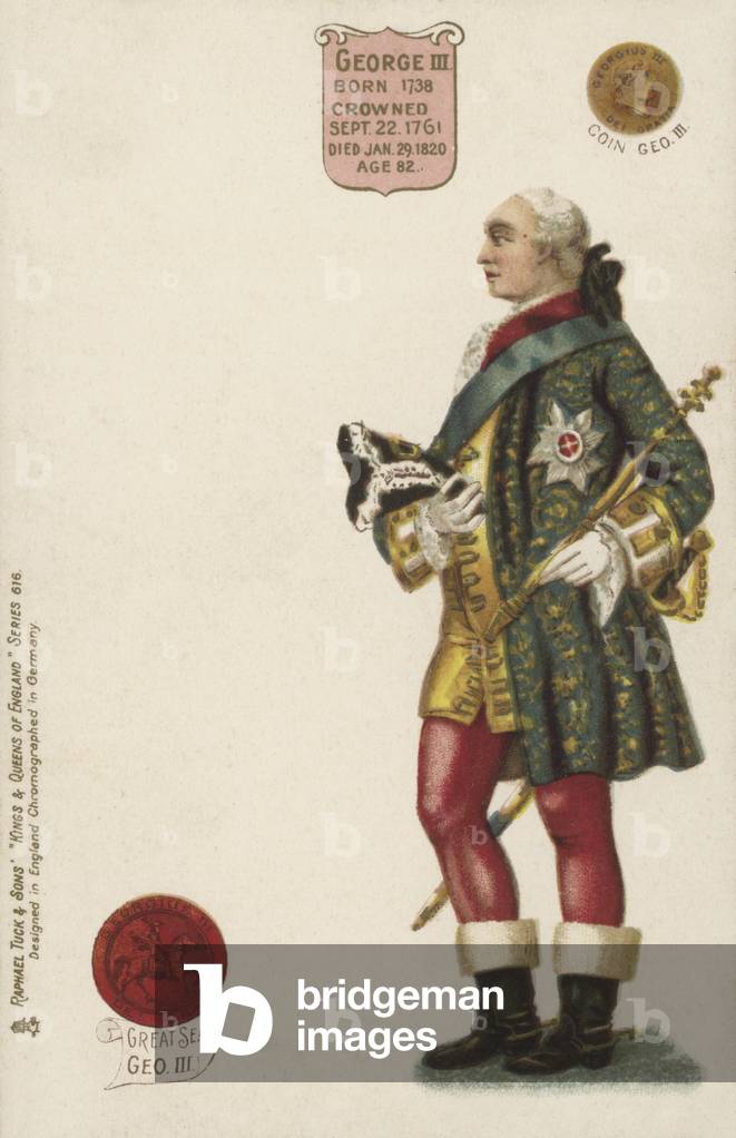 King George III (colour litho)