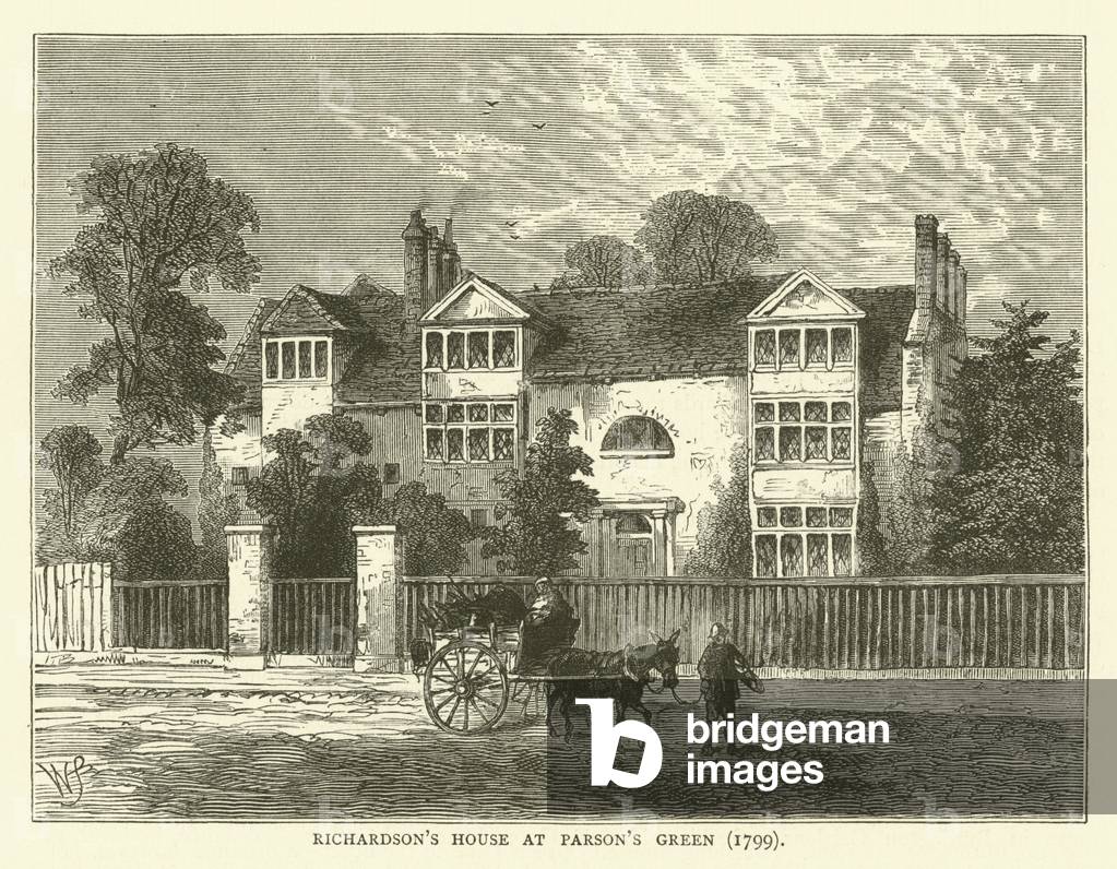 Richardson's House at Parson's Green, 1799 (engraving)