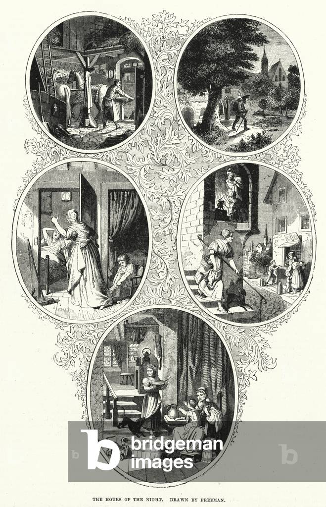 The hours of the night (engraving)