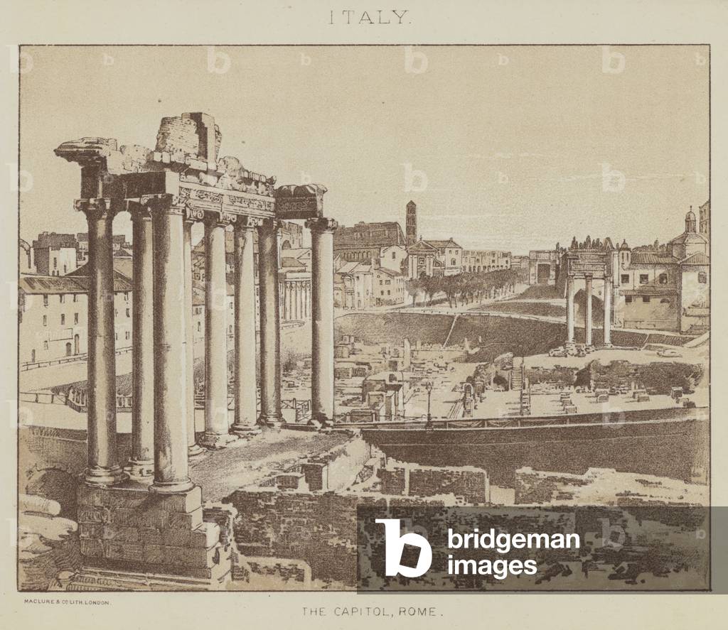 Italy, The Capitol, Rome (litho)