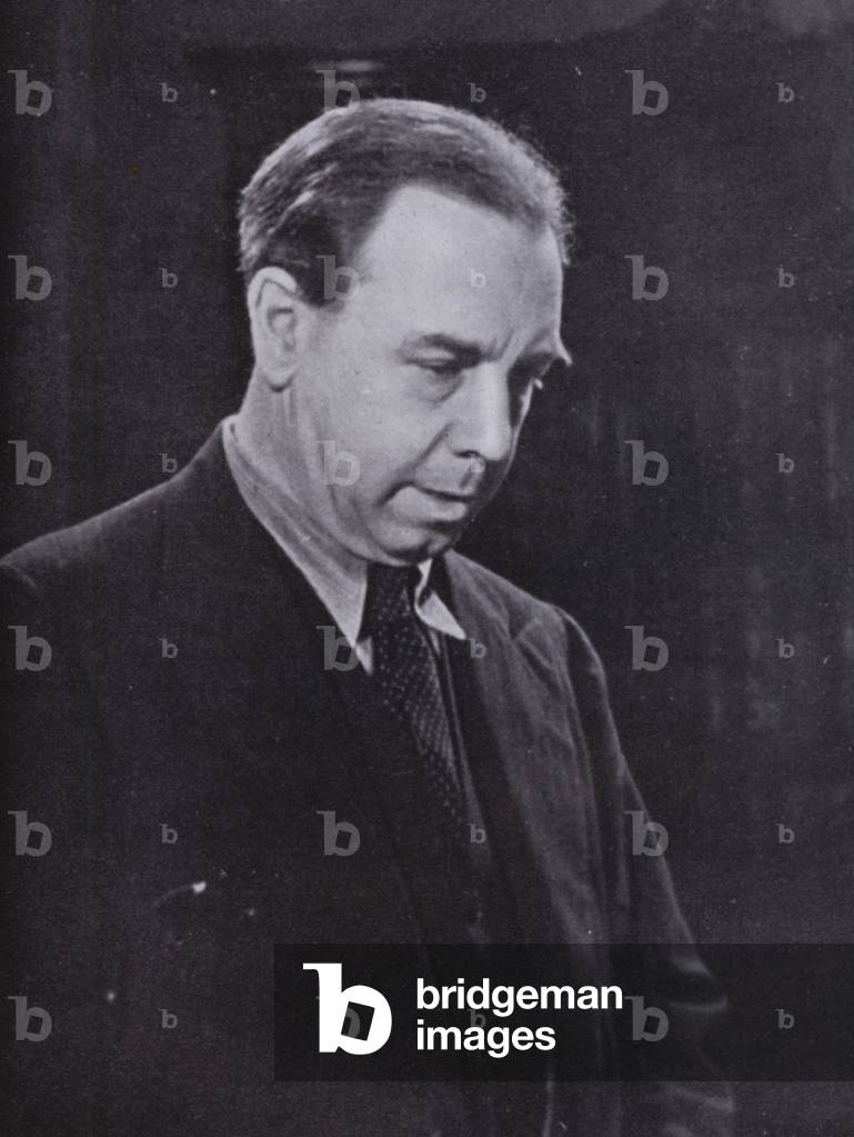 J B Priestley (b/w photo)