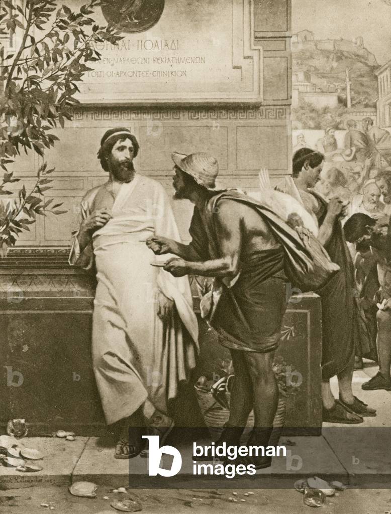 Aristides and the Peasant (litho)