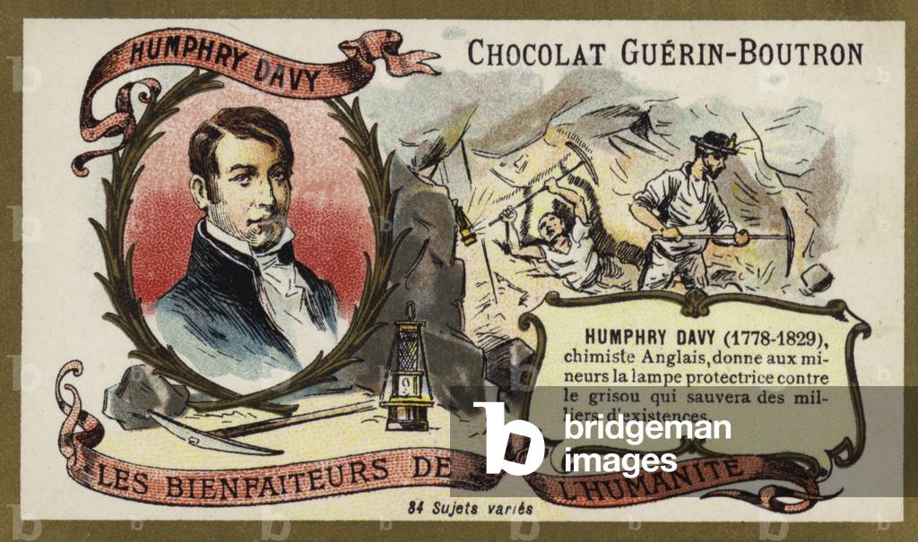 Humphry Davy, English chemist (chromolitho)