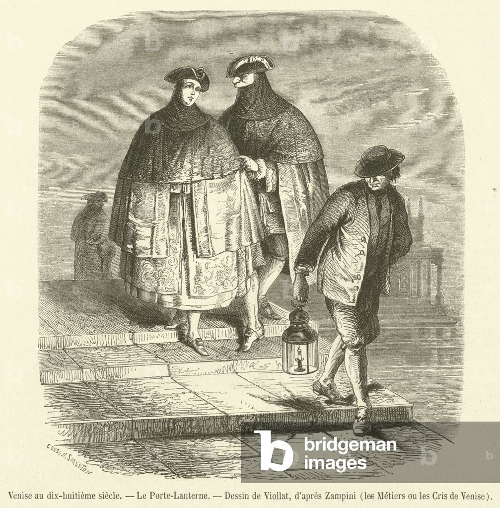 Venise au dix-huitieme siecle, Le Porte-Lanterne (engraving)