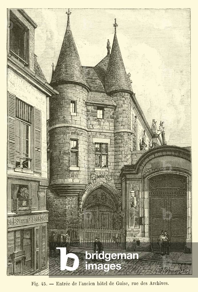Entree de l'ancien hotel de Guise, rue des Archives (engraving)