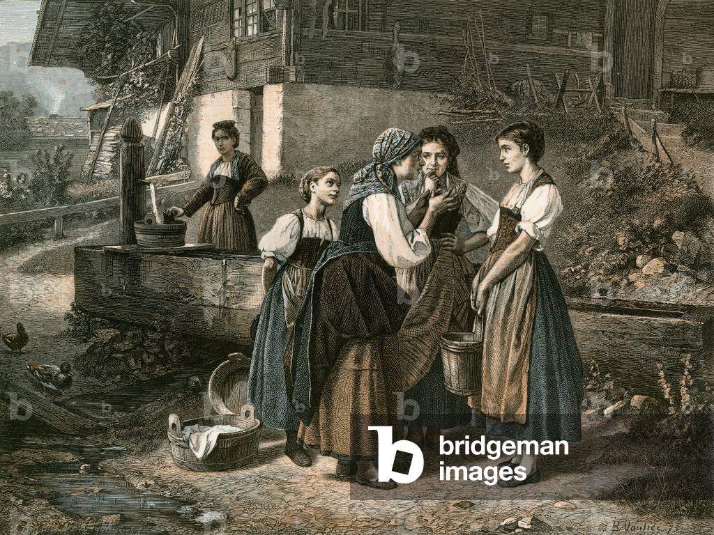 The secret at the Well.-Canton Berne (engraving)