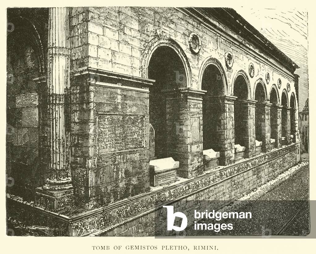 Tomb of Gemistos Pletho, Rimini (engraving)