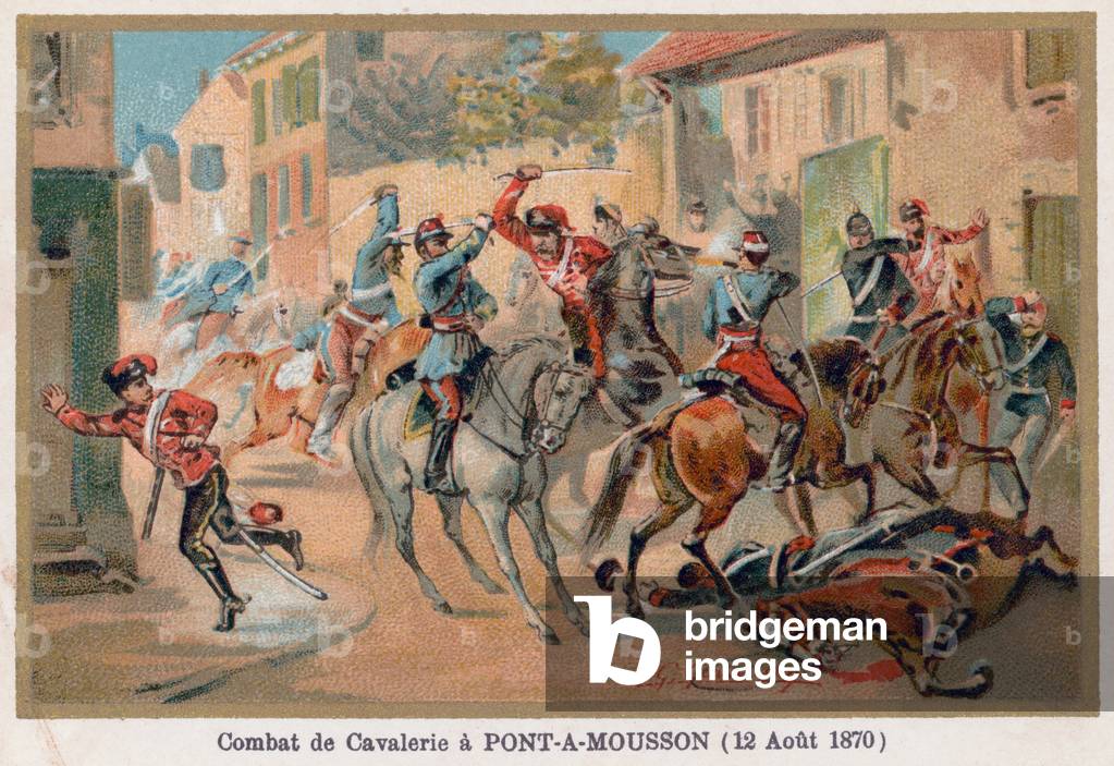 Cavalry Fight at Pont-A-Mousson (chromolitho)