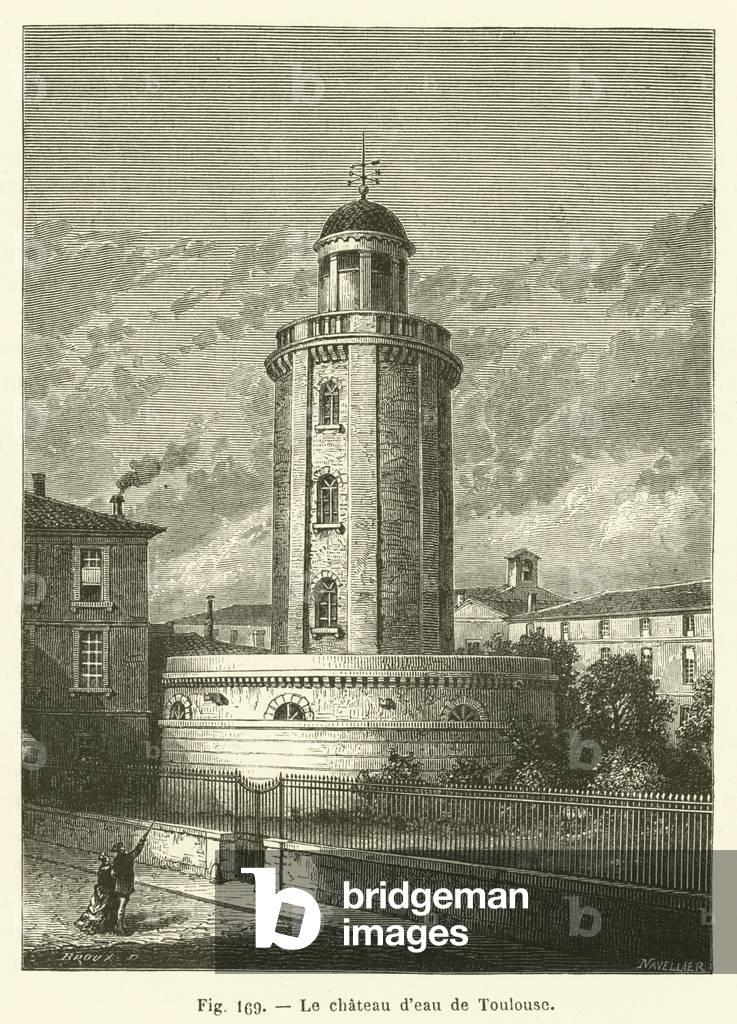 Le chateau d'eau de Toulouse (engraving)