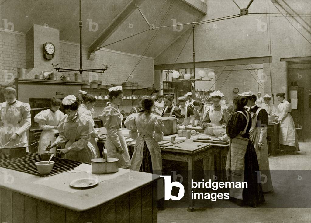 A Cookery School (b/w photo)