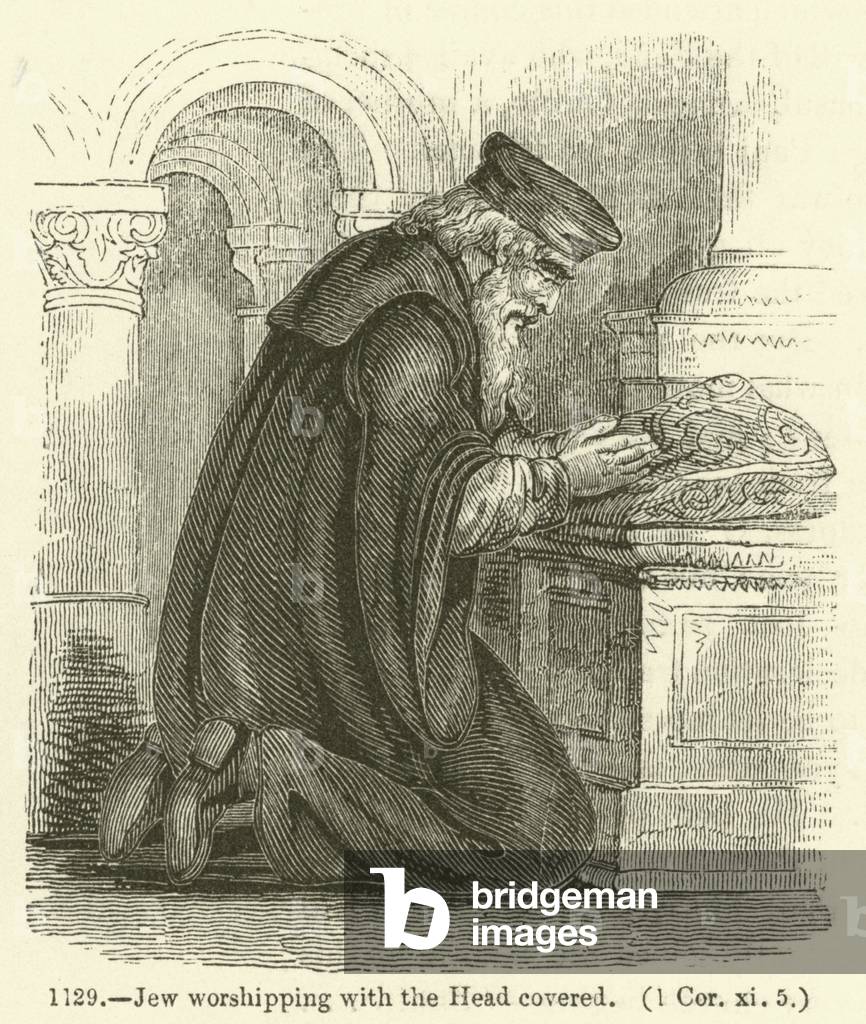 Jew worshipping with the Head covered, 1 Corinthians xi 5 (engraving)