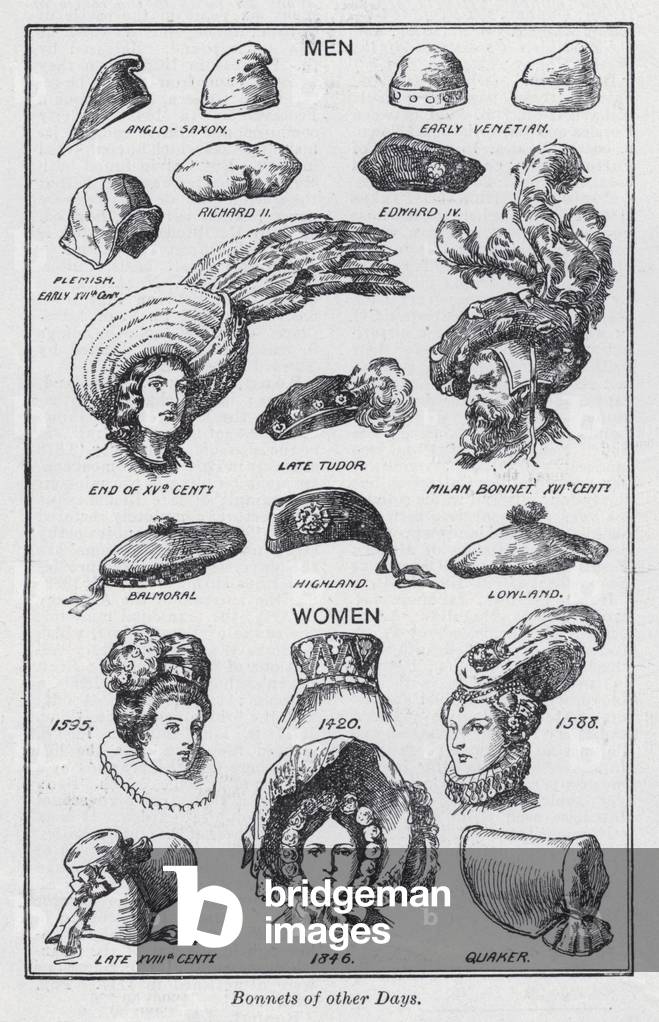 Bonnets of other days (litho)
