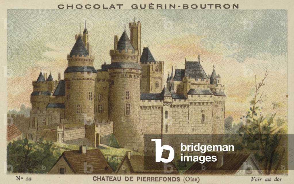 Chateau de Pierrefonds, Oise (chromolitho)