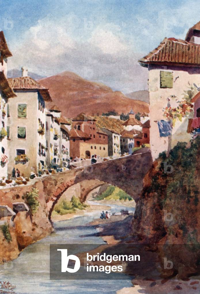 Granada, Calle del Darro (colour litho)