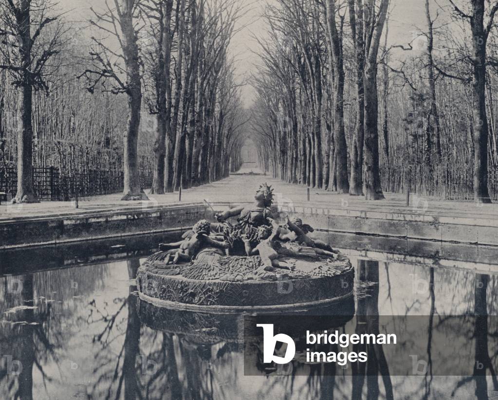 Basin of Ceres, Versailles Park (b/w photo)