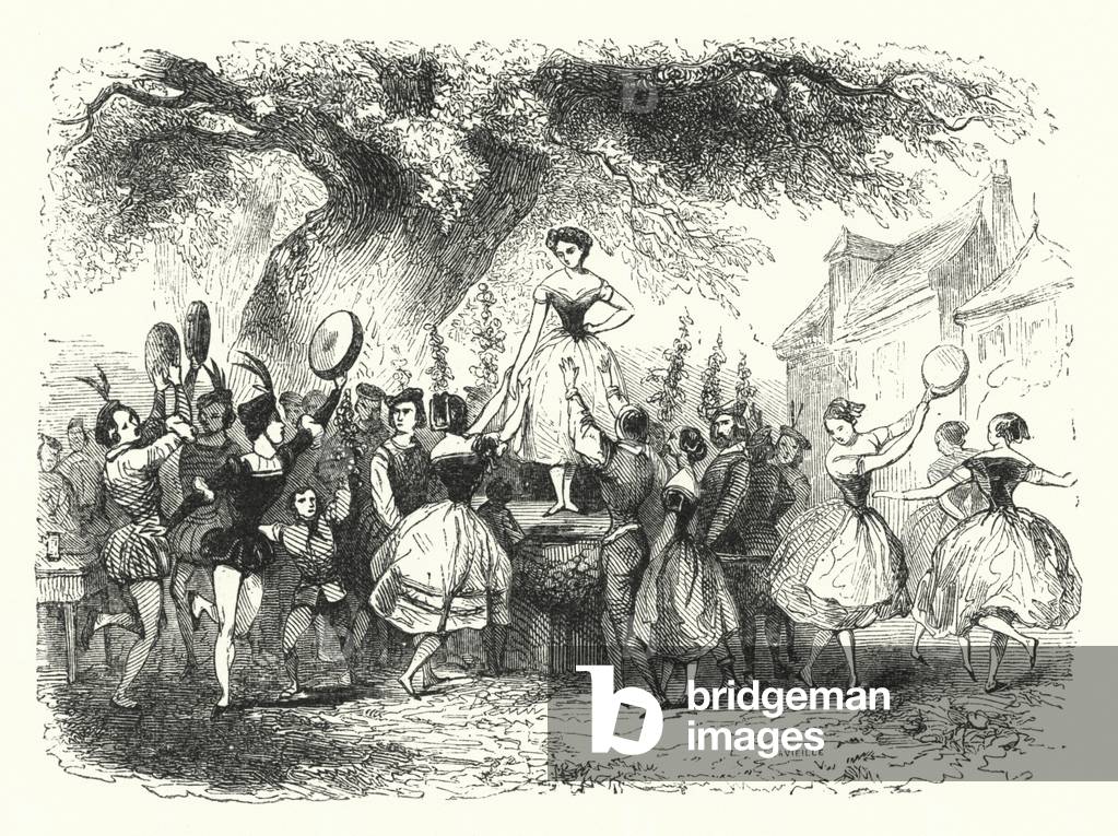 Illustration for the ballet, La Giselle (engraving)