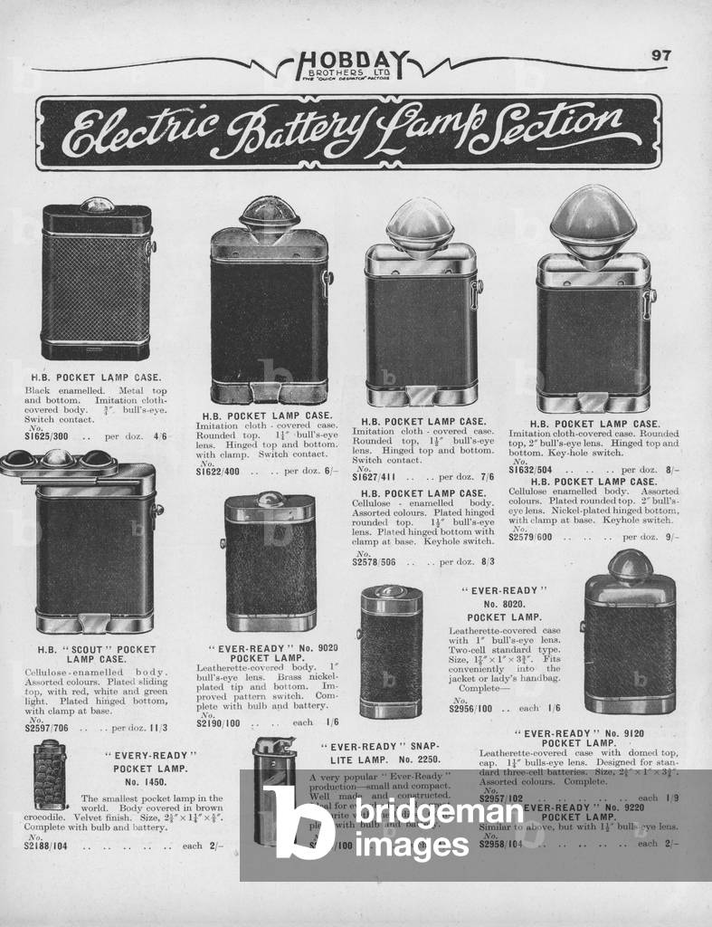 Page from Hobdays General Merchandise Catalogue 1936/1937 (litho)