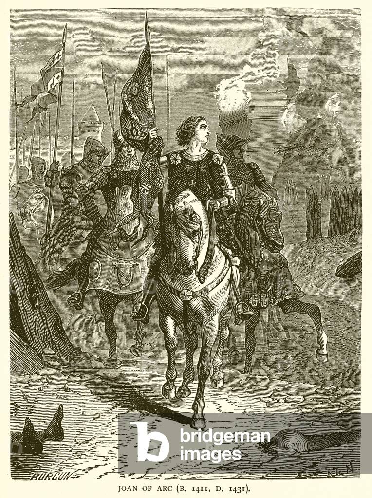 Joan of Arc (B. 1411, D. 1431) (engraving)