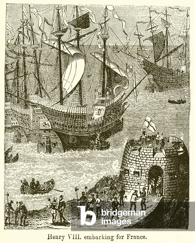 Henry VIII embarking for France (engraving)
