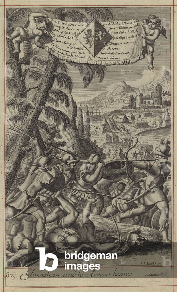 Jonathan and his Armour bearer (engraving)