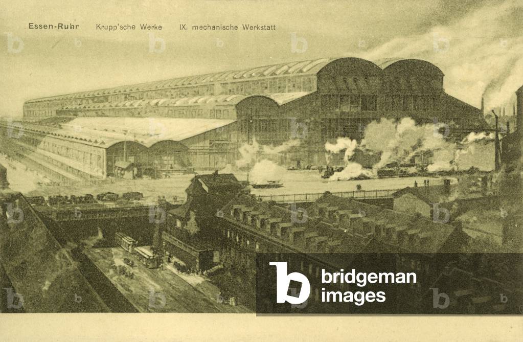 Krupp works, Essen, Ruhr, Germany (b/w photo)